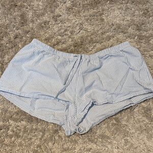 Brandy Melville/John Galt Light blue/white striped shorts
